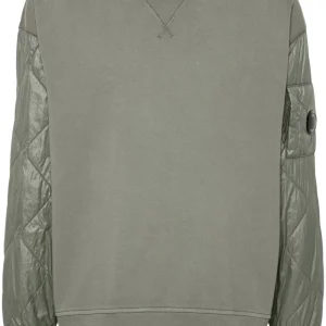 C.P. COMPANY - Sweat à manches matelassées vert olive