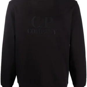 C.P Company Sweat Diagonal Raised Fleece Black