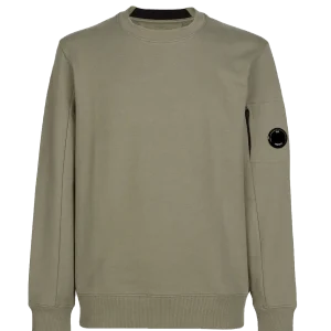 C.P Company Sweat Diagonal raised fleece Bronze green