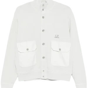C.P. COMPANY - Sweat en Polaire Diagonal Blanc