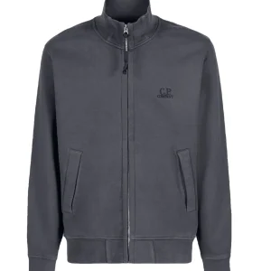 C.P Company Sweat zippé Brushed & Emerized Diagonal Fleece