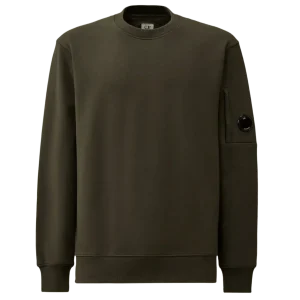 C.P. COMPANY - Sweatshirt Diagonal Raised Fleece Crewneck Lens Dark Shadow