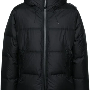 C.P Company - Doudoune à capuche à logo noir