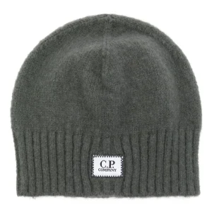 C.P.COMPANY - Bonnet à patch logo gris