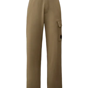 C.P.COMPANY - Diagonal Raised Fleece Cargo Lens Sweatpants Fallen Rock