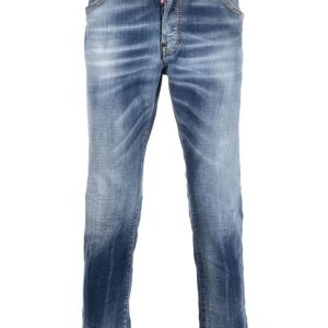 Dsquared2 Jean bleu slim effet delavé
