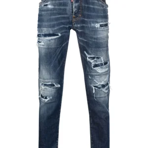 Dsquared2 Jean cigarette à effet usé