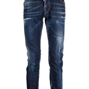 Dsquared2 Jean cigarette à effet usé