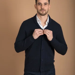 ESTHEME - Veste homme col châle I 2 Fils I 100% Cachemire