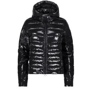 GERTRUDE - Doudoune courte ajustée matelassée France Bright Noir