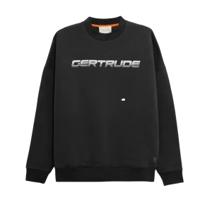 GERTRUDE - Sweatshirt oversize col rond Ruben Speedy Noir