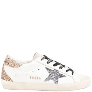 Golden Goose baskets Super-Star à paillettes argent et doré