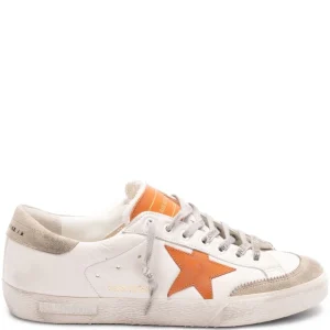 GOLDEN GOOSE - BASKETS Super star blanche et orange