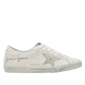 GOLDEN GOOSE FEMME - Sneaker Super-Star blanche et Platine