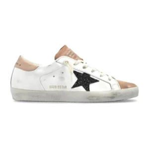 Golden Goose Femme - Sneakers Super Star Classic blanc étoile noir paillette