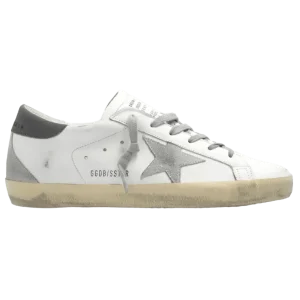 GOLDEN GOOSE FEMME - Sneakers Superstar en cuir Blanc et Gris foncé