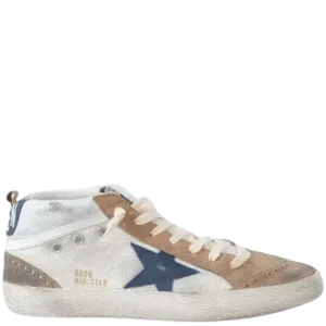 GOLDEN GOOSE Mid Star sneakers beige étoile bleue