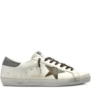 GOLDEN GOOSE - Super Star Blanche et kaki