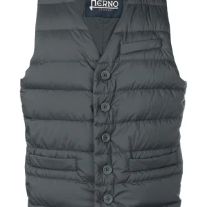 Herno - Gilet gris à design matelassé