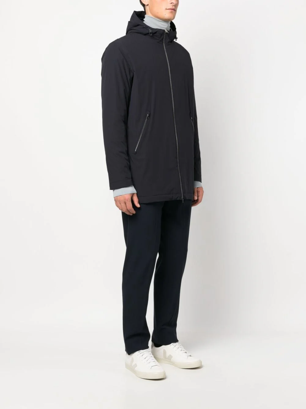 Herno Imperméable navy à capuche – Image 4