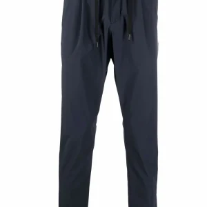Herno - Pantalon navy à taille à lien de resserrage