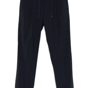 HERNO - Pantalon taille élastique bleu marine