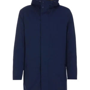 HERNO - parka à capuche doublée bleu marine