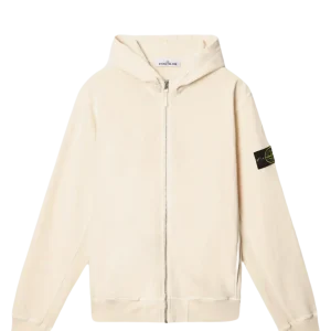 STONE ISLAND - Sweat-shirt à capuche zippé ivoire