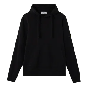 STONE ISLAND - Hoodie Organic Cotton Fleece Noir