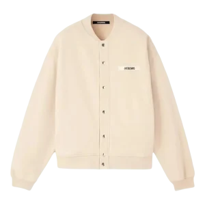 JACQUEMUS - Cardigan The Gros Grain à Plaque Logo Beige
