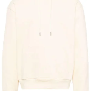 Jacquemus Hoodie beige à logo brodé