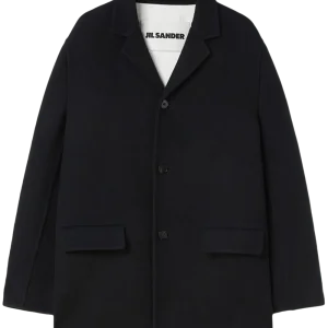 JIL SANDER : veste à design structuré noire