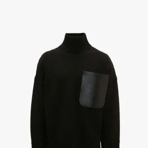JW Anderson Pull à poche en cuir
