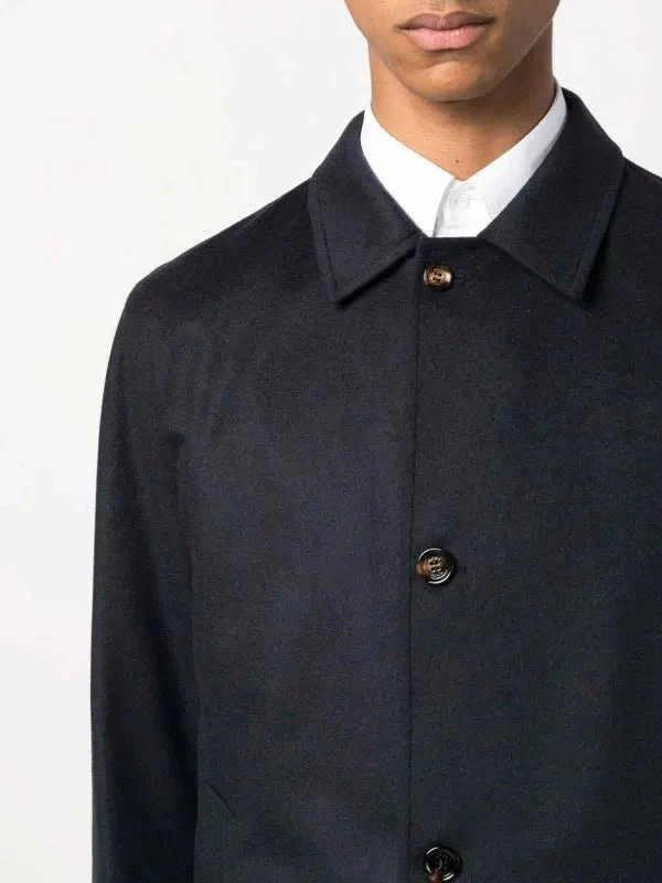 KIRED - Manteau en cachemire bleu marine – Image 5
