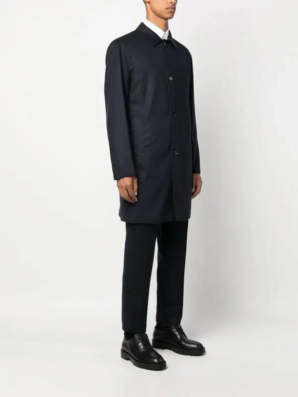 KIRED - Manteau en cachemire bleu marine – Image 4