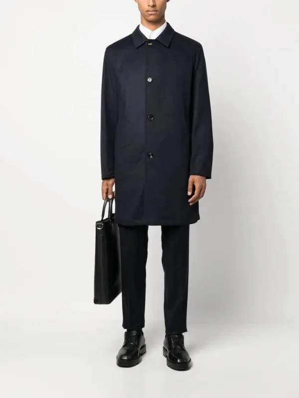KIRED - Manteau en cachemire bleu marine – Image 6