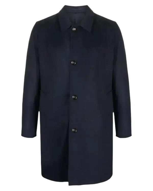 KIRED - Manteau en cachemire bleu marine – Image 2