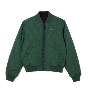 Lacoste - Bomber vert/marine réversible et rembourré
