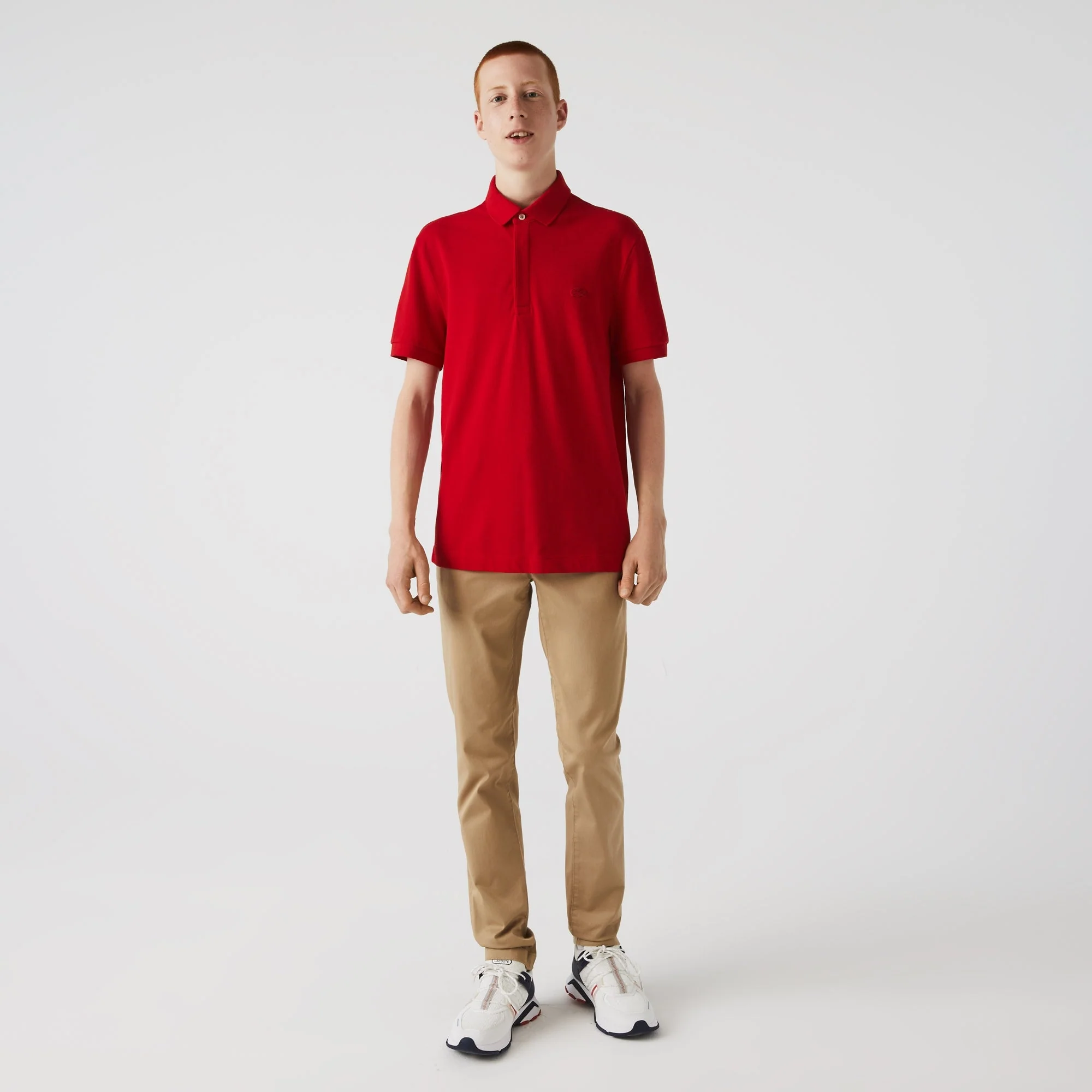 Lacoste Polo Smart Paris rouge coton stretch – Image 3