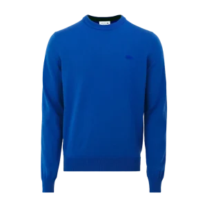 Lacoste - Pull mérinos col rond lazuli