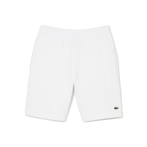 Lacoste Short léger blanc en molleton