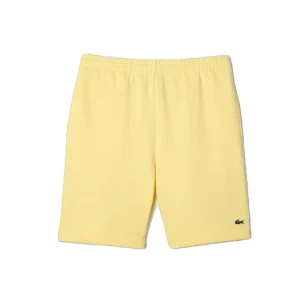 Lacoste Short léger jaune en molleton