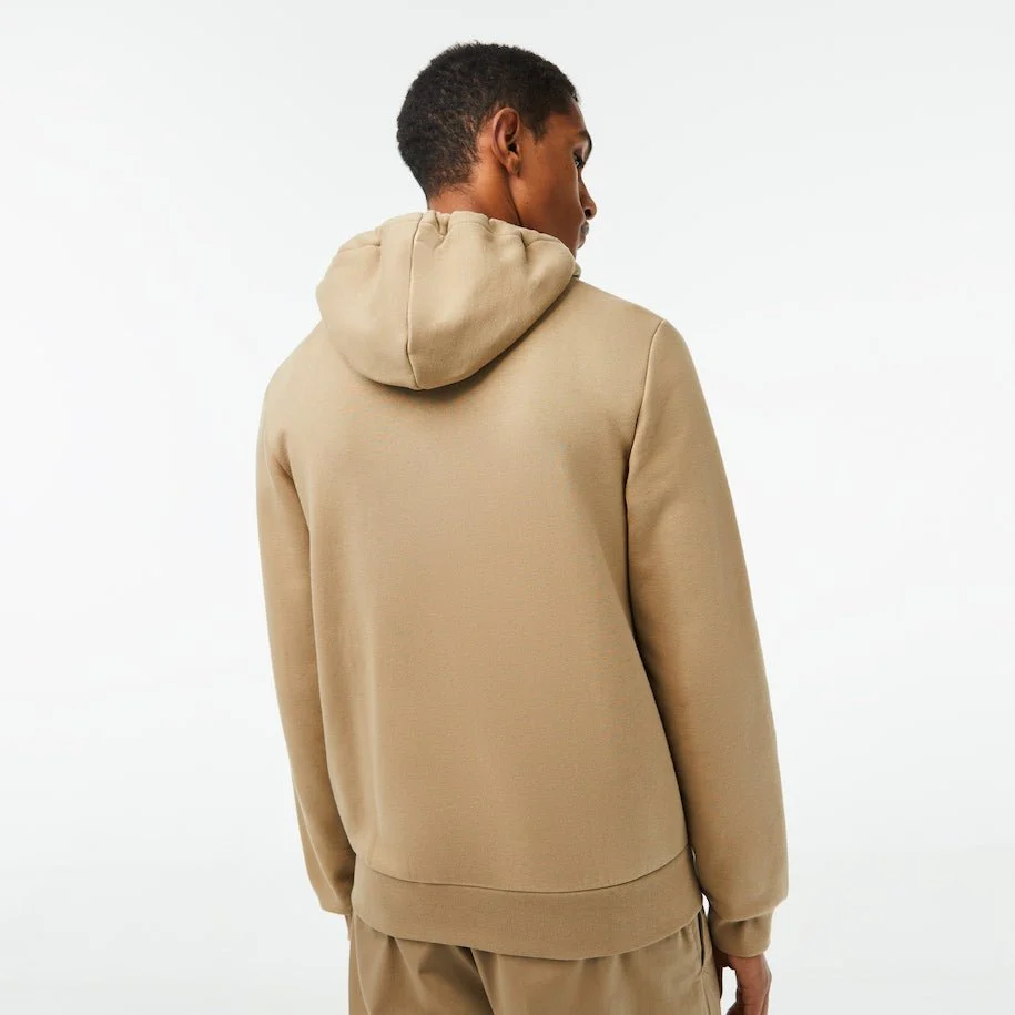 Lacoste Sweatshirt à capuche zippé Beige en molleton – Image 5