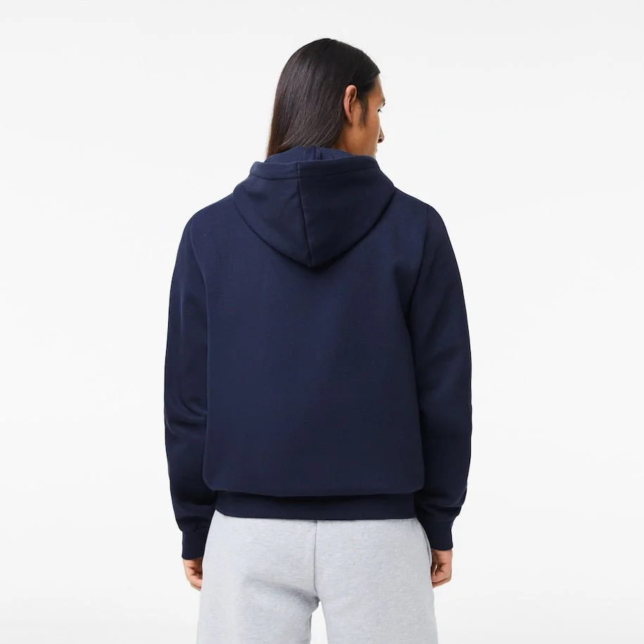 Lacoste Sweatshirt à capuche zippé Marine en molleton – Image 4