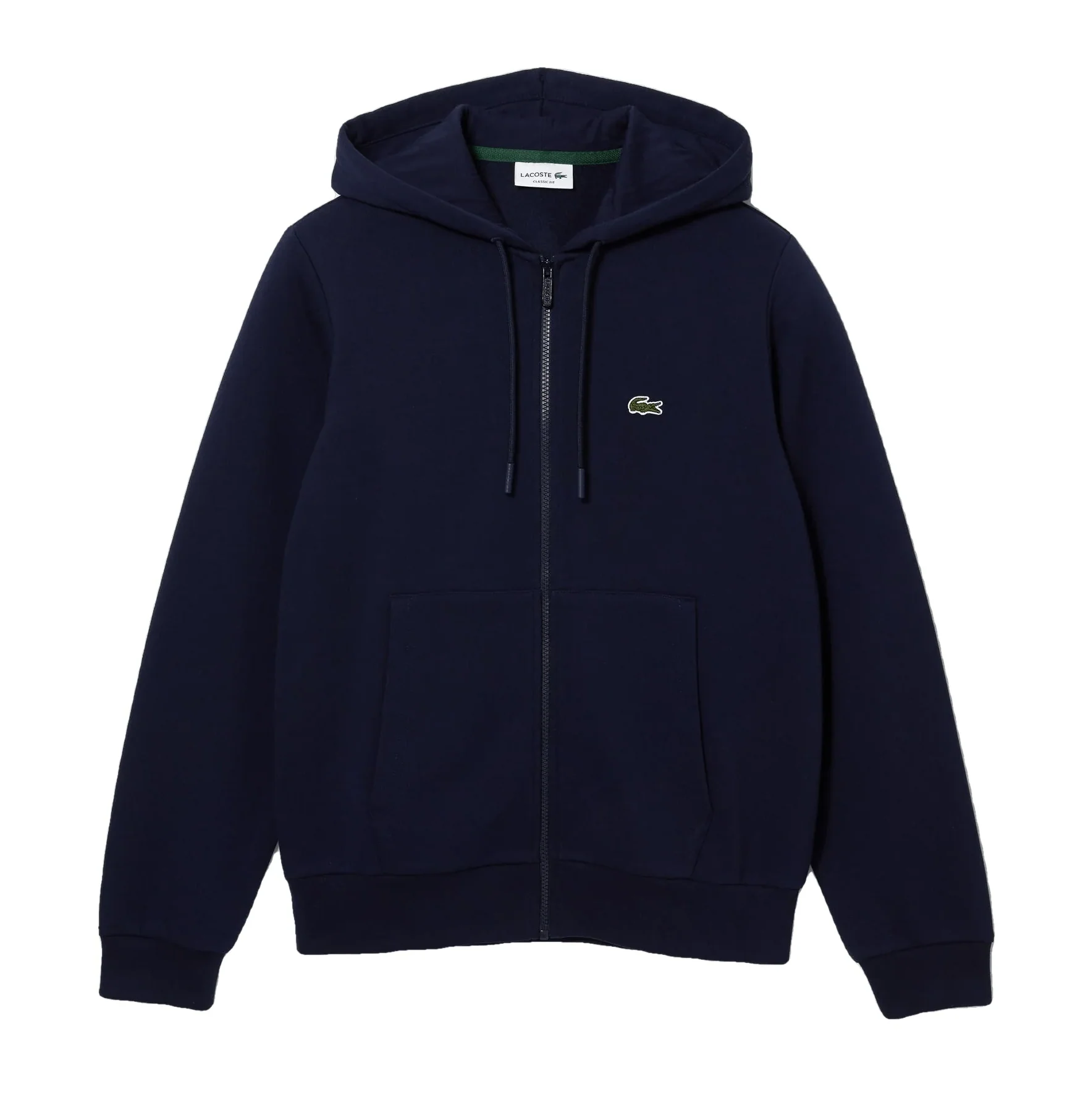 Lacoste Sweatshirt à capuche zippé Marine en molleton – Image 2