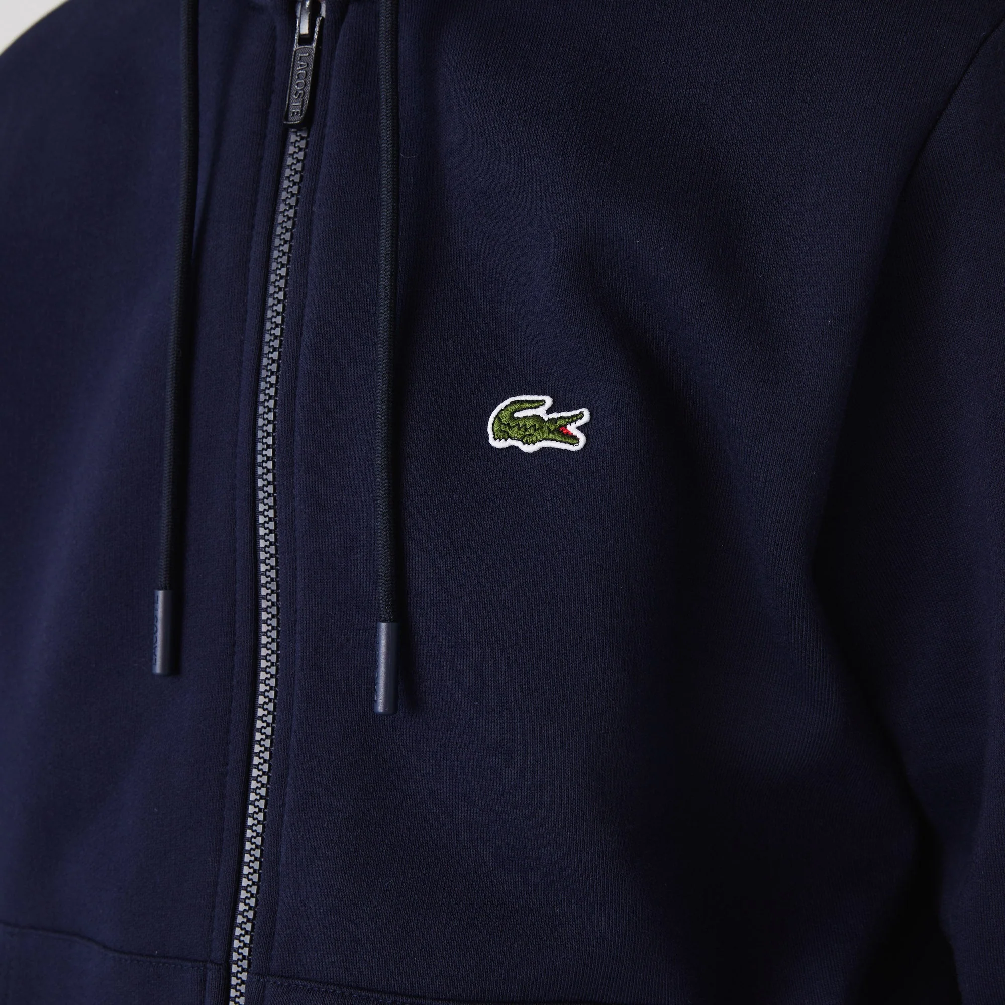 Lacoste Sweatshirt à capuche zippé Marine en molleton – Image 5
