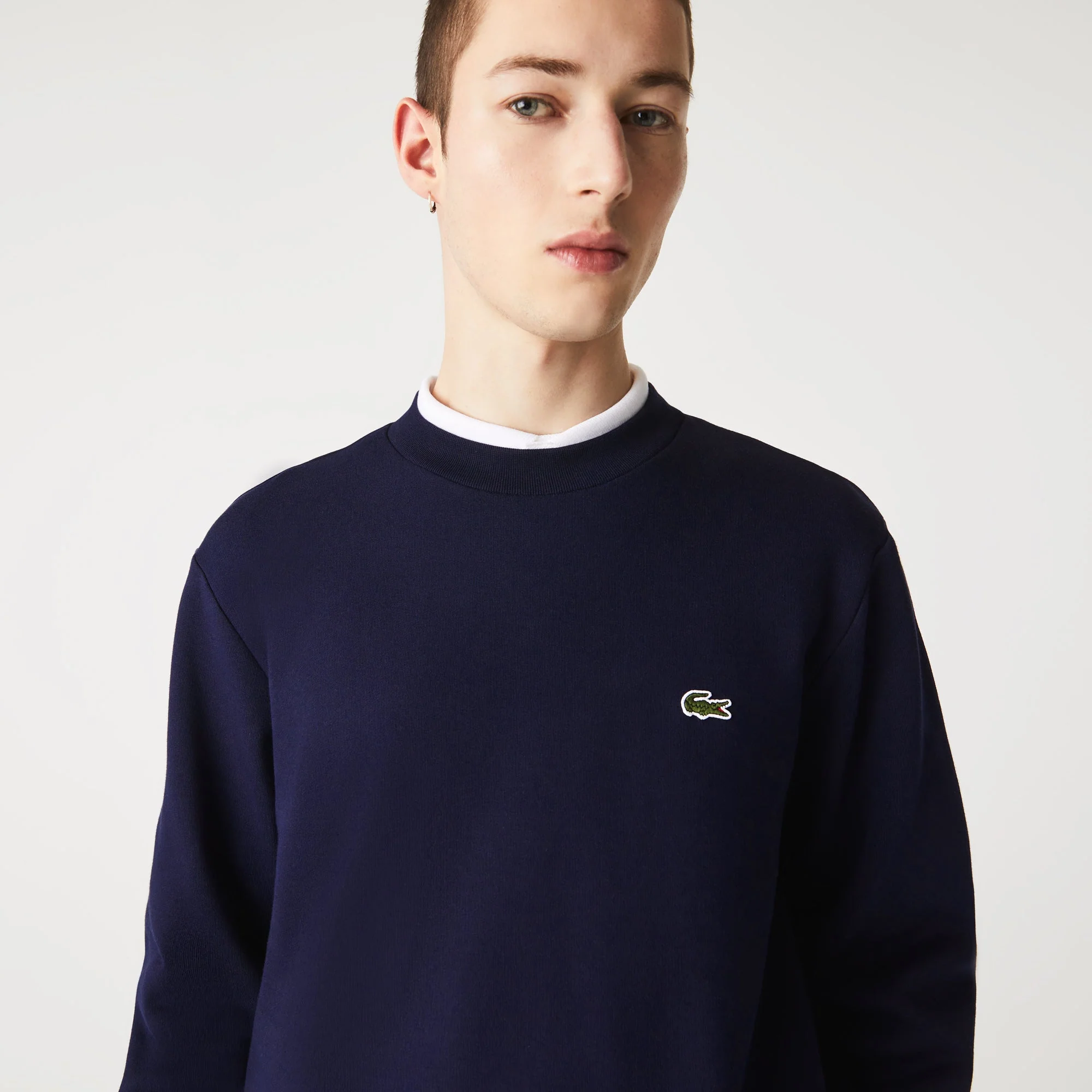 Lacoste Sweatshirt marine en molleton – Image 3
