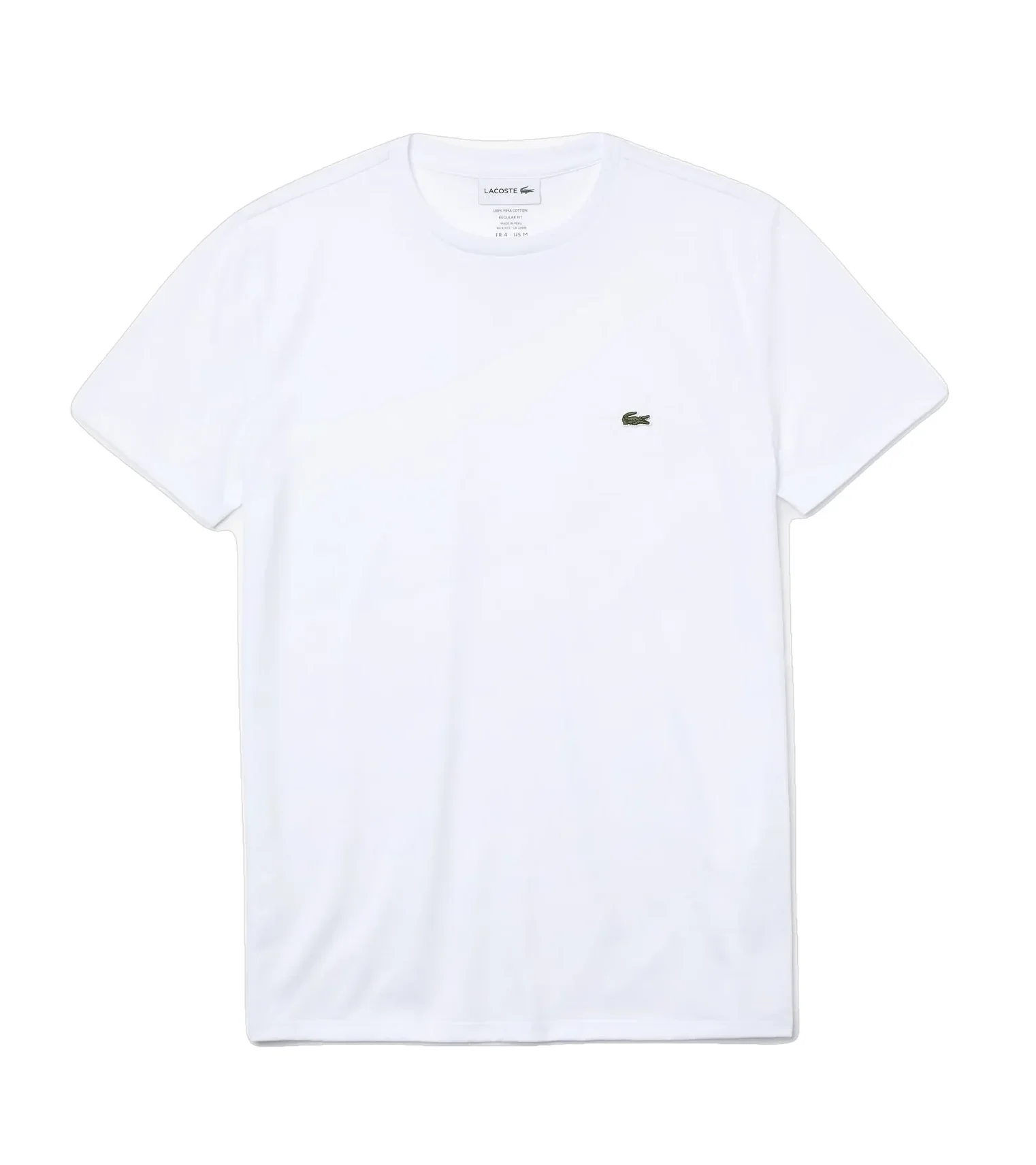 Lacoste T-shirt Blanc pima uni – Image 2