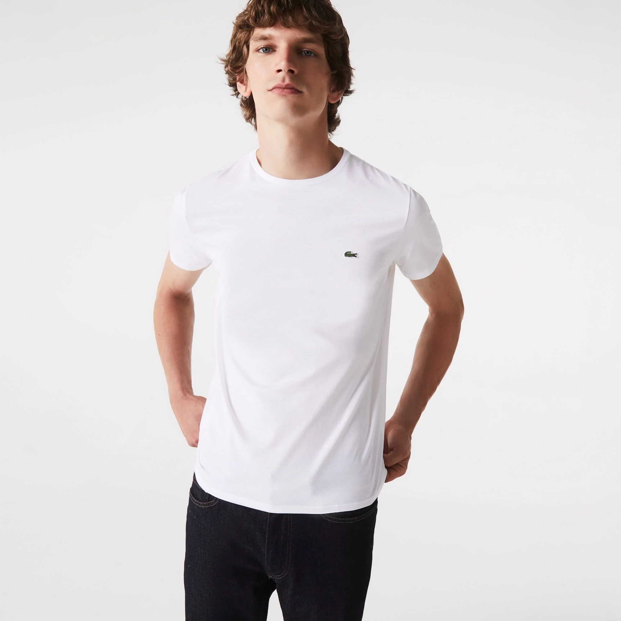 Lacoste T-shirt Blanc pima uni – Image 3