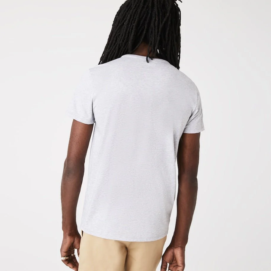 Lacoste T-shirt Gris pima uni – Image 5
